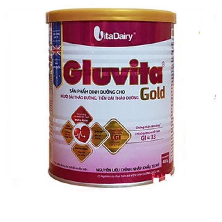 Combo 3 Lon Sữa Gluvita Gold 400g (người bệnh tiểu đường) Date T3.23