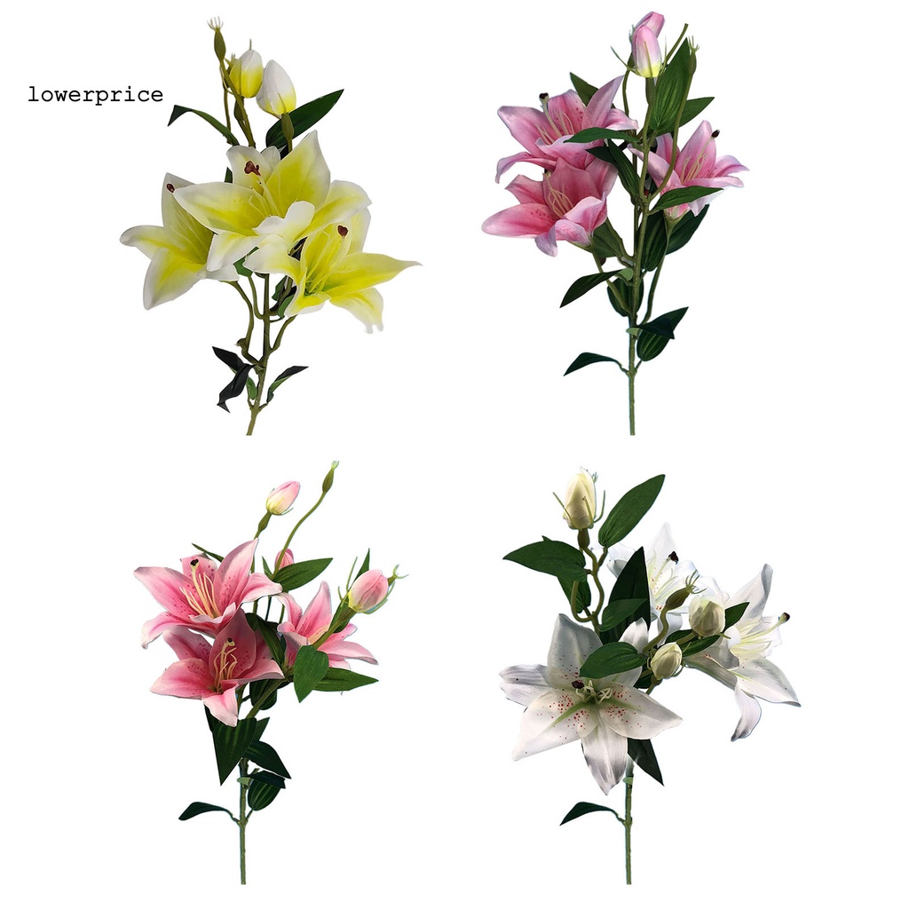 Cành Hoa Lily Giả Thân Thiện Với Môi Trường Dùng Trang Trí