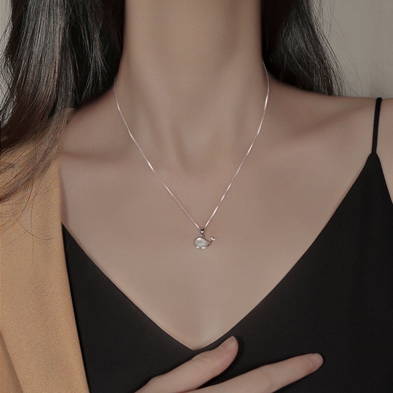 Dây chuyền mặt hình cá heo dễ thương dành cho mẹ và con gái