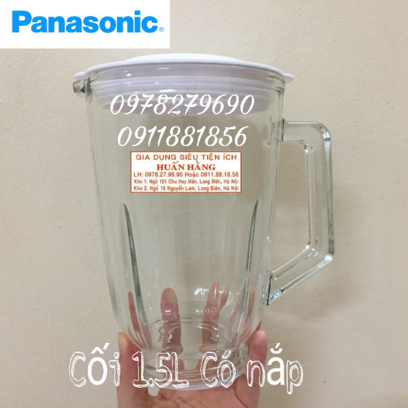 (LINH KIỆN PANASONIC) Cối thủy tinh 1,5 lit dùng cho máy xay sinh tố panasonic MX - 151SG1