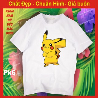 áo thun pikachu 4, chất đẹp bao đổi trả
