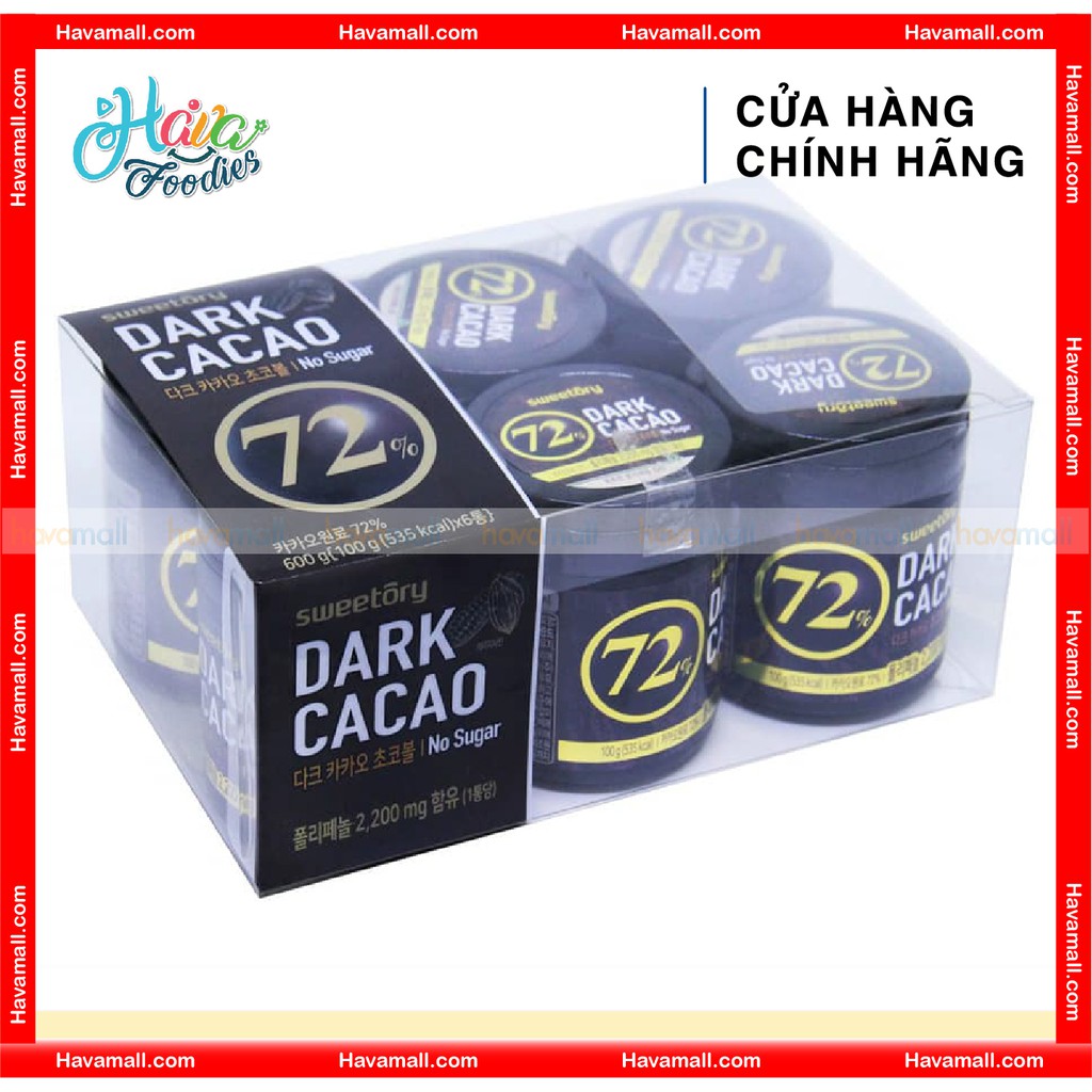 Socola Đen Không Đường 72% Cacao 100gr