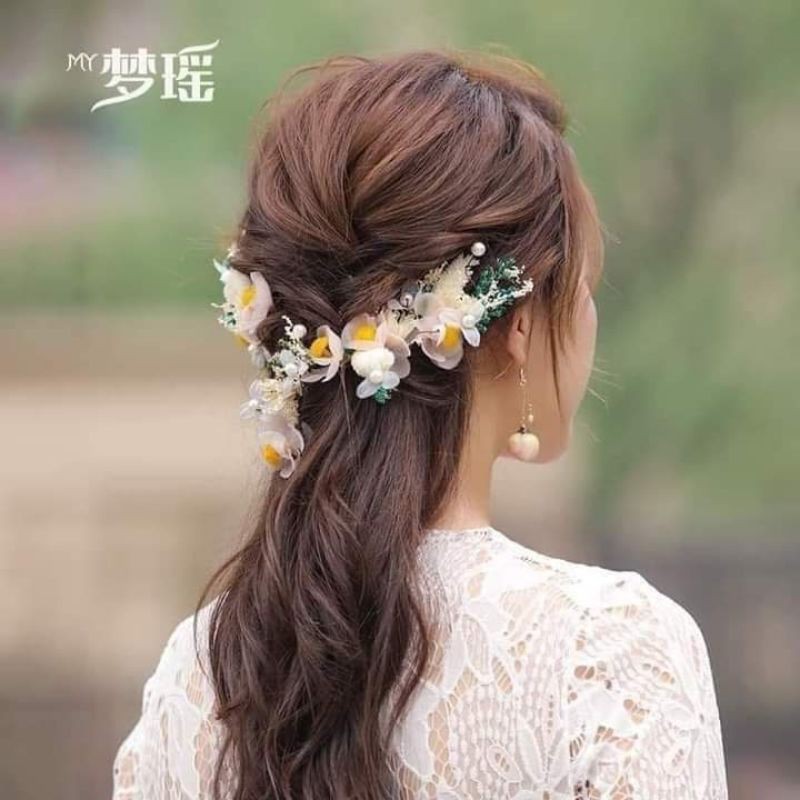 cặp cài voan cô dâu