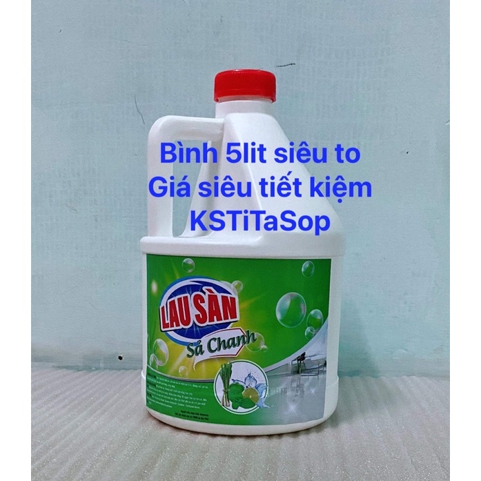 Nước Lau Sàn Sả Chanh khử mùi, đuổi muỗi (bình 5lit siêu to)