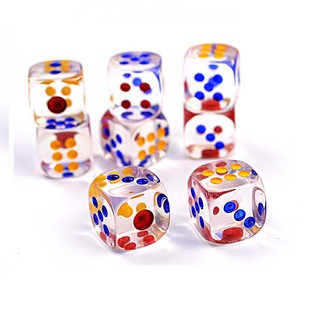 Combo 5 viên Xí ngầu trong suốt 14mm - Winz.vn