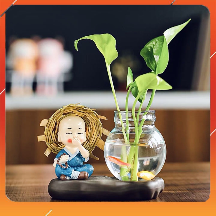 Bộ Tượng Chú Tiểu  - Trang trí bàn làm việc - TH Store