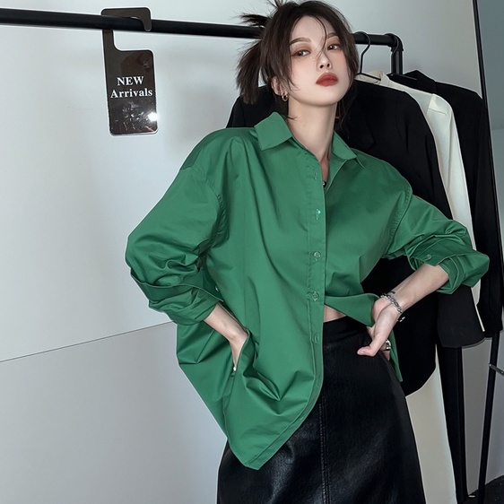 Áo sơ mi dài tay thiết kế mới thời trang theo phong cách hàn quốc cho nữ