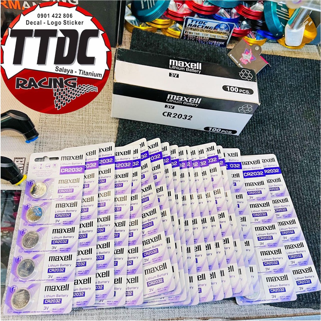 Pin Maxell CR2032 Made In Japan gắn thay thế các loại remote smartkey