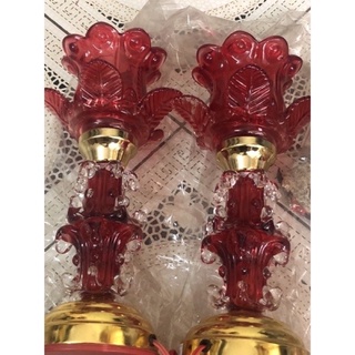 Đèn thờ thủy tinh  điện cao 30cm (1 cái)