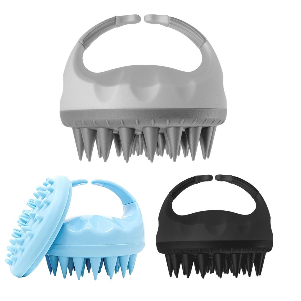 Bàn Chải Silicone Massage Tẩy Tế Bào Chết Chăm Sóc Da Đầu