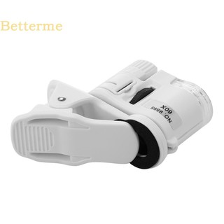 ☀HOT HOME☀ 60X Phone Microscope Zoom Micro Camera Clip Lens w/ LED Light