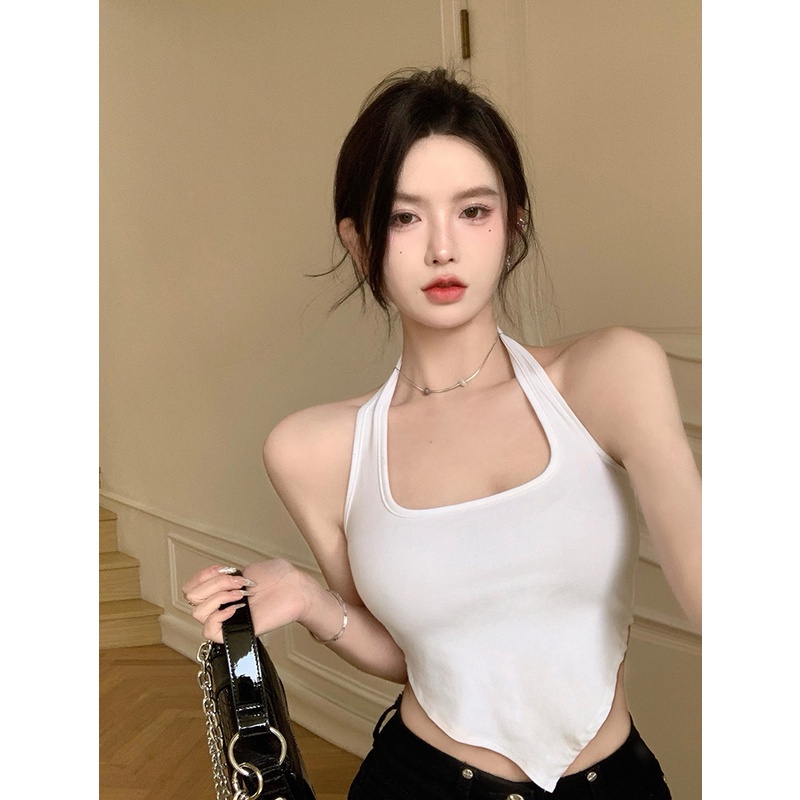 Cocory vn Áo Lửng Cổ Yếm Thiết Kế Độc Đáo Thời Trang Quyến Rũ Cho Nữ