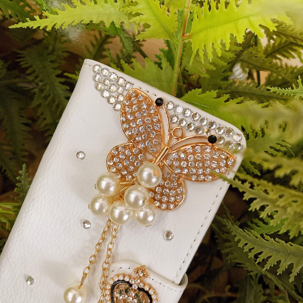 Ốp lưng Samsung Bao da kèm Ví đính đá A20s A5 2017 A7 2018 A71 A9Pro J7Plus J7Prime Note10 plus Note9 S10Plus S8Plus S9