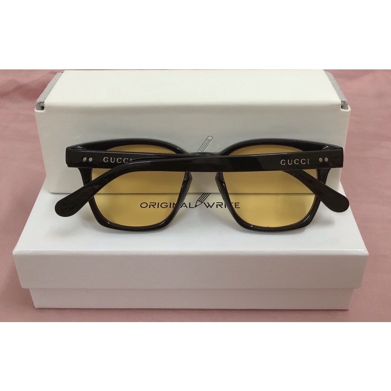 Kính mát nam nữ vàng Gucci Sơn Tùng cao cấp, chống tia UV400, chống xước