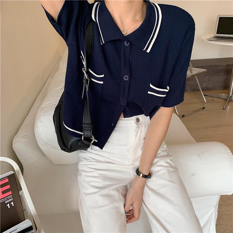 Áo Thun Polo Ngắn Tay Phong Cách Hàn Quốc Dành Cho Nữ