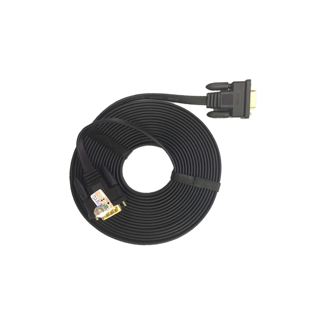 Cáp VGA 3m DTech 69F30 (3+6) FullHD sắc nét - Hàng chính hãng