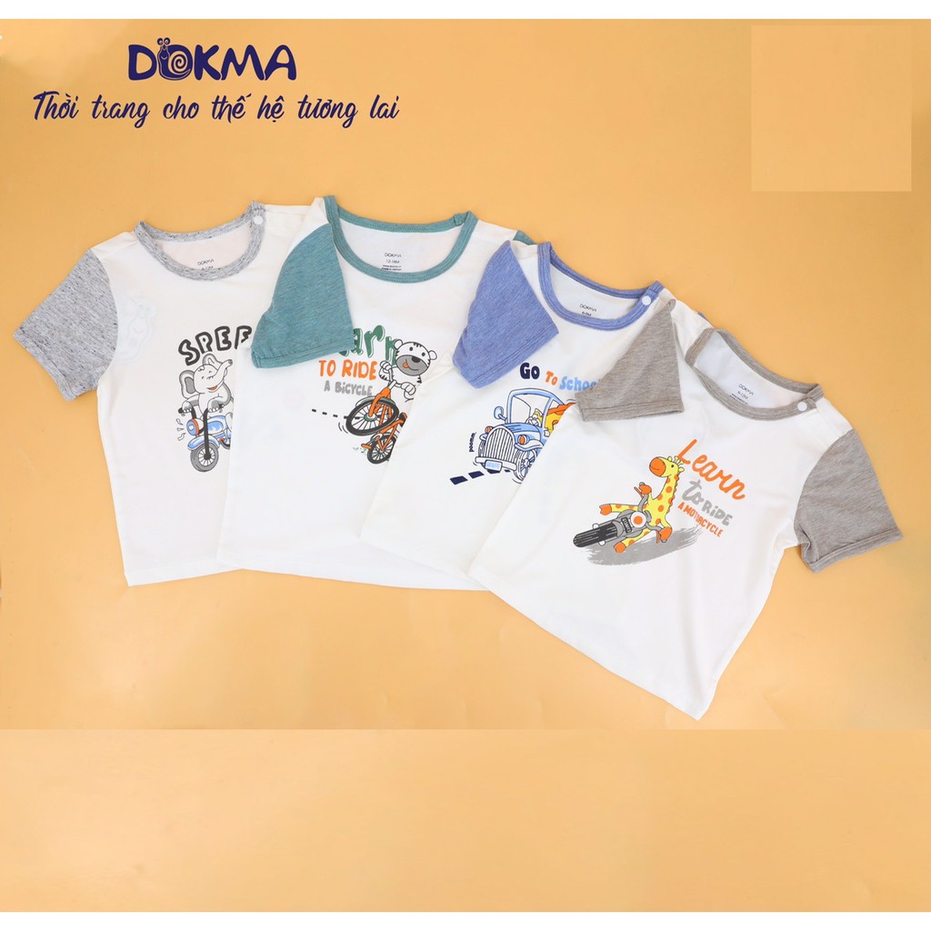 [Mã FARSBR241 giảm 15k đơn 0đ] DMB290A Áo cổ tròn cộc tay Dokma (9-36m)