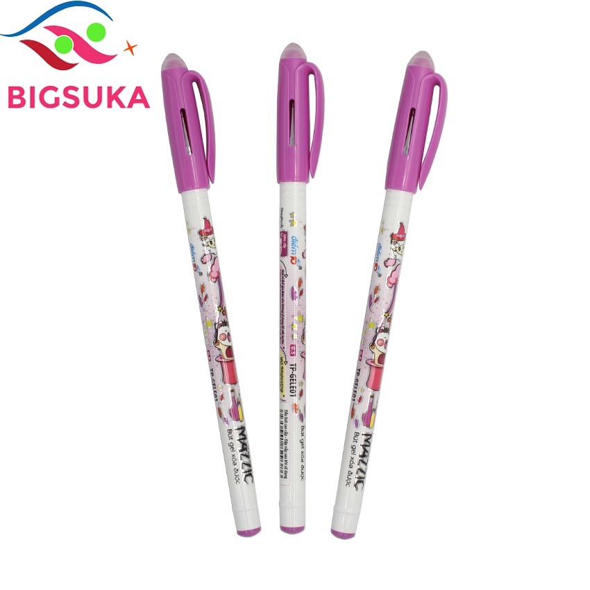 Bút bi Gel Thiên Long GELE-01 màu tím xóa được BIGSUKA