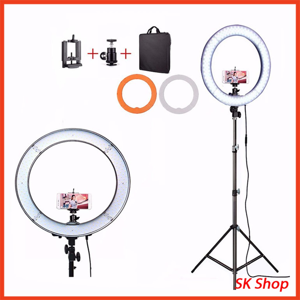 Đèn livestrem bán hàng , đèn trợ sáng chụp ảnh makeup trang điểm mẫu cao cấp kích thước lớn 31-36cm