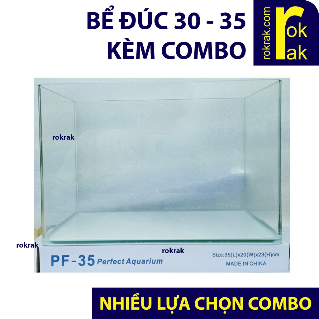 Bộ Bể đúc hồ cá thủy sinh 30 35 cm mài cạnh - nhiều lựa chọn combo