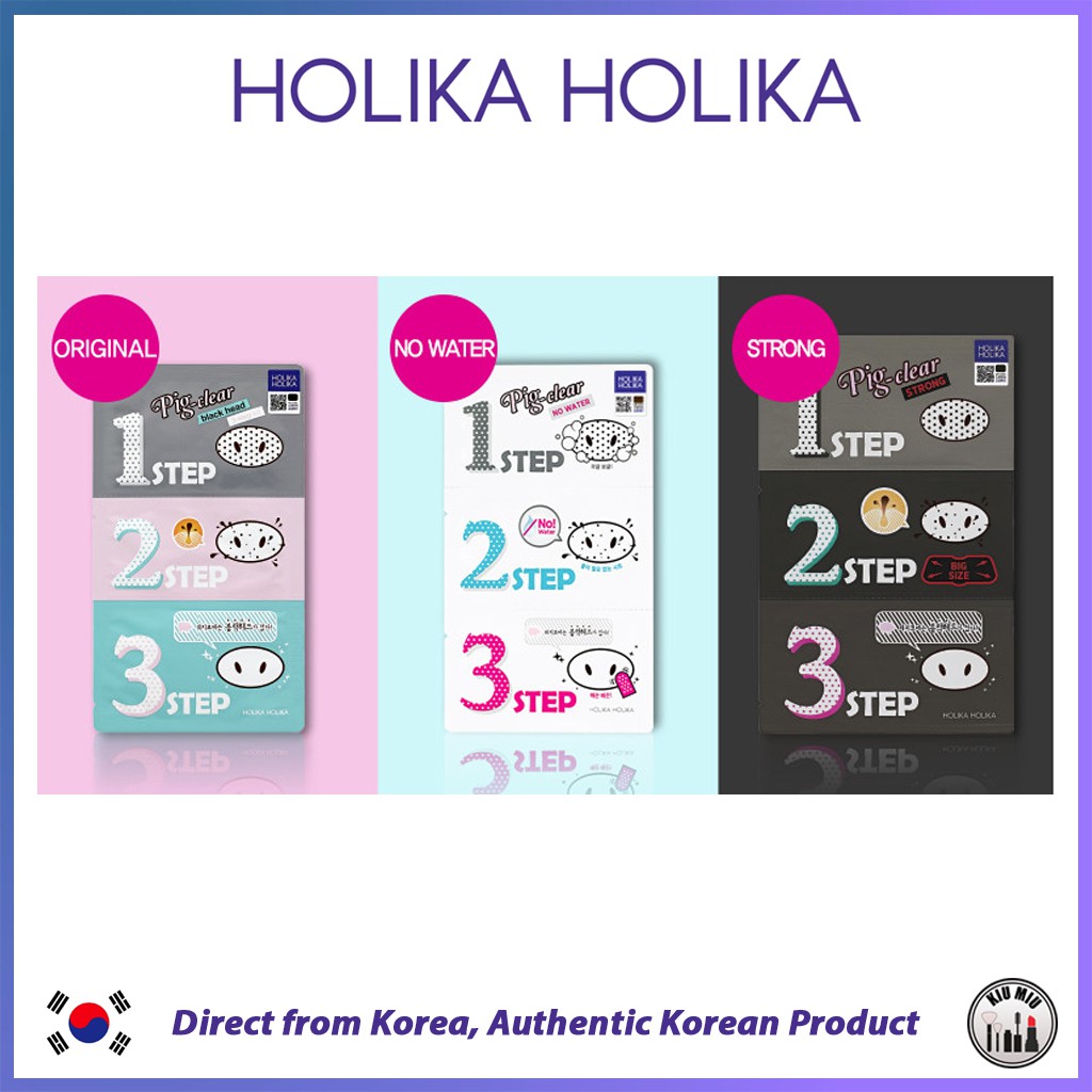 HOLIKA HOLIKA Pig Nose Clear Blackhead 3-Step Kit 4 type *ORIGINAL KOREA*