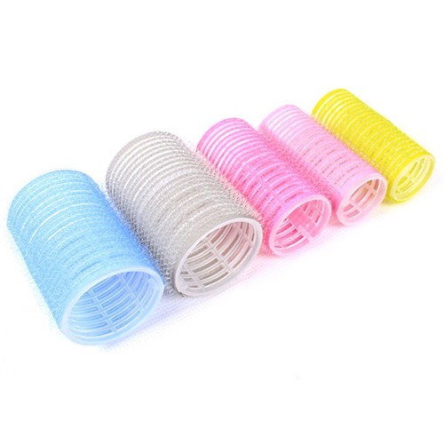 Bộ 6 lô nhựa uốn tóc tạo kiểu màu sắc ngẫu nhiên cùng một kích thước V08