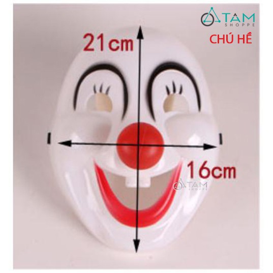 [DÀY ĐẸP] combo 2 Mặt nạ Halloween nhựa trắng nhiều kiểu HLW-MN-38