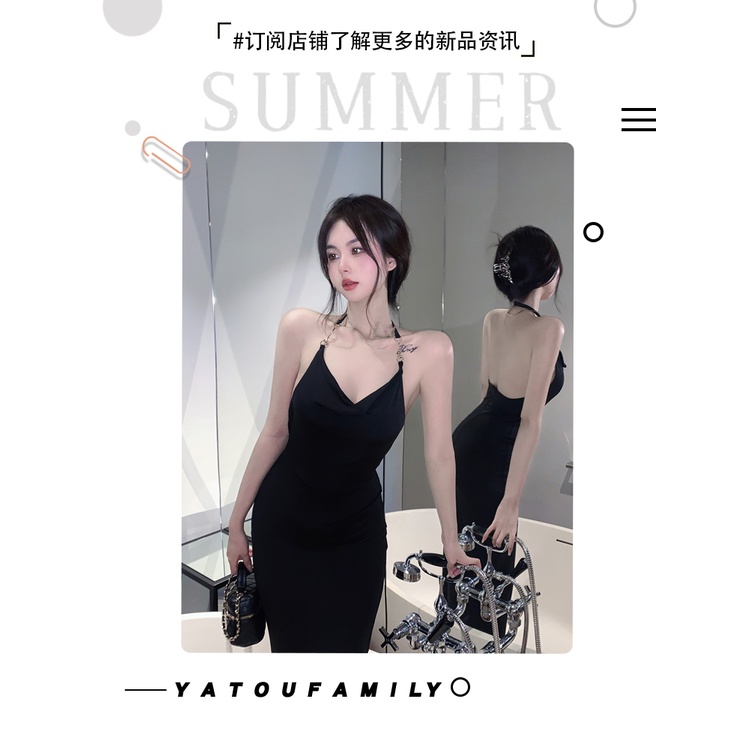 Đầm Hai Dây Cổ Chữ V Dáng Ôm Lưng Cao Thời Trang Mùa Hè Quyến Rũ Cho Nữ