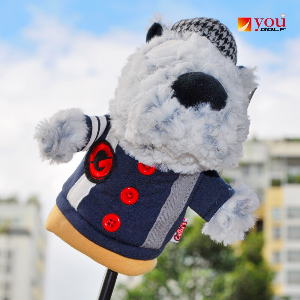 Bọc Đầu Gậy Golf Da Pu Kiểu Thú Bông - Cover Cho Gậy Utility/ Hybird/ Rescue