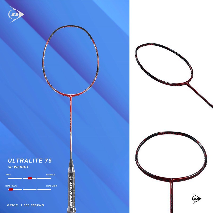 Vợt cầu lông Dunlop Ultra lite 75 G6 - Hàng chính hãng thương hiệu Anh Quốc