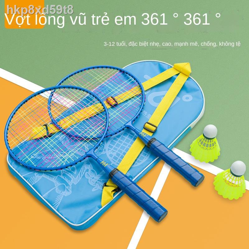 ☃ ◈ (Date mới)☍✆Vợt cầu lông trẻ em 361 độ đích thực và bền bắn đôi 3-12 tuổi đồ chơi học sinh mẫu giáo đặc biệt