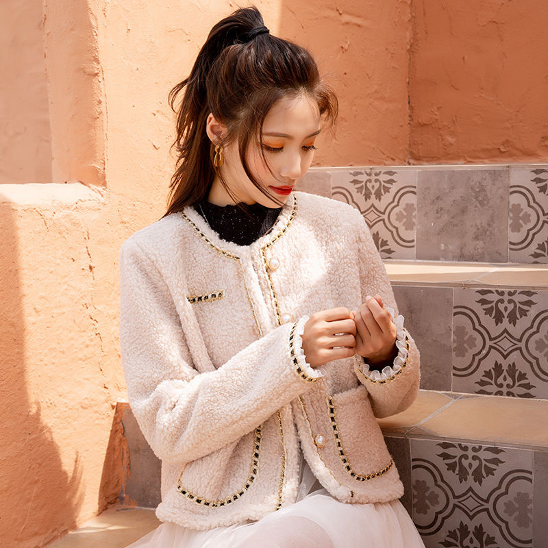 Áo Khoác Chanel Chất Liệu Cashmere Dày Dặn Thời Trang Thu Đông Cho Nữ