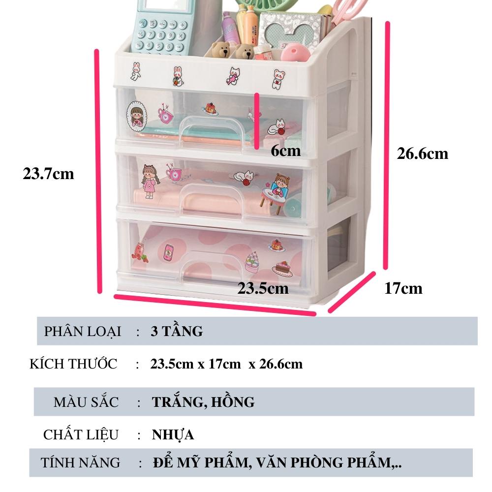 Kệ đựng mỹ phẩm bằng nhựa 4 tầng trong suốt (giá tại xưởng)