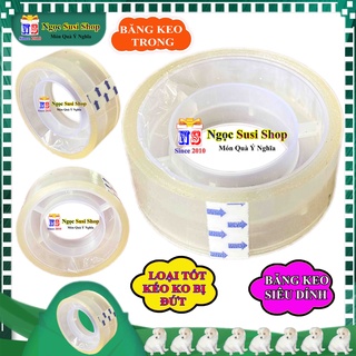 Cuộn băng keo trong nhỏ 0.4cm siêu dính - cuộn băng dính trong