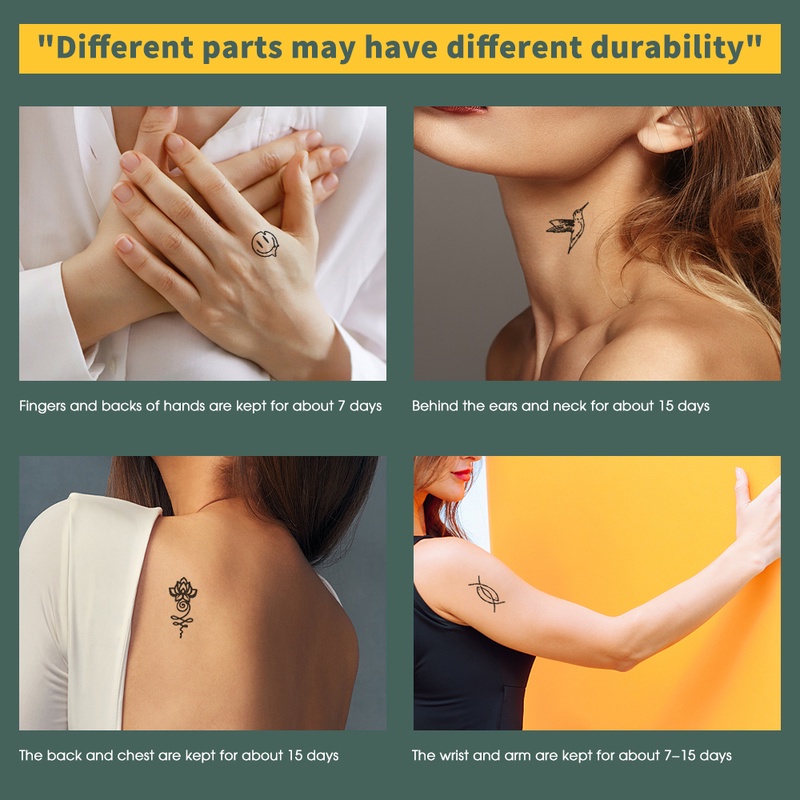 Set 5 Hình Xăm Dán Tạm Thời Chống Nước Họa Tiết Hoạt Hình