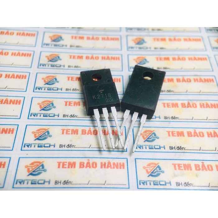 Combo 3 chiếc ​K2718, 2SK2718 Mosfet Kênh-N 900V/2.5A TO-220F