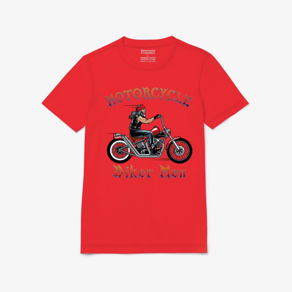 Áo Thun nam đẹp cao cấp in hình Motorcycle 407 100% cotton thiết kế độc lạ thoáng mát co giãn