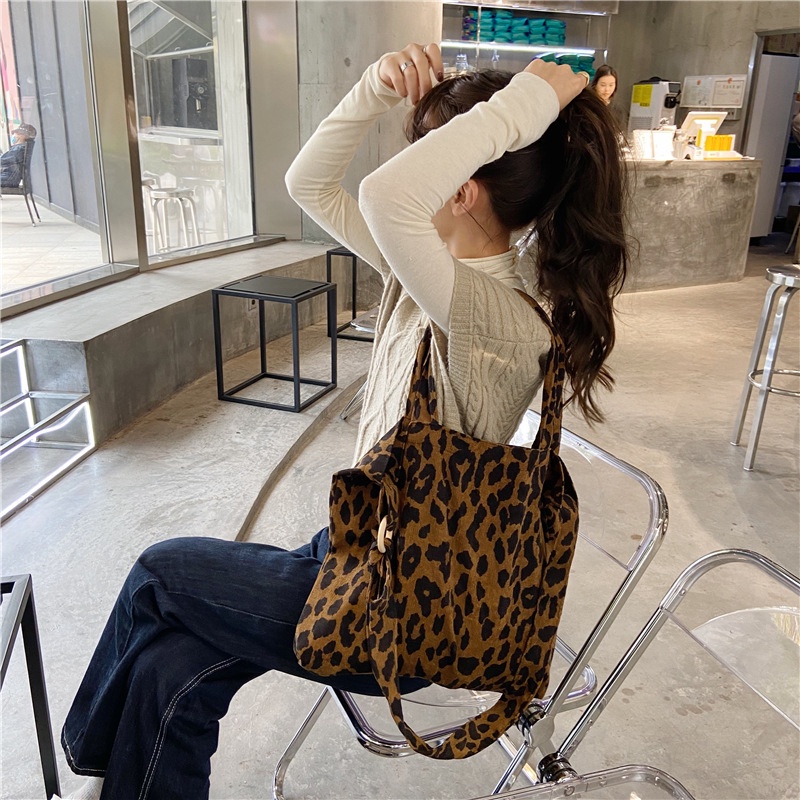 Túi Nhung Da Beo,Túi Canvas Vải,Túi Tote Nhung Đi Học