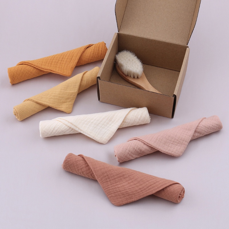 Khăn Lau Mặt Cotton Mềm Mại Hình Vuông Cho Bé Sơ Sinh