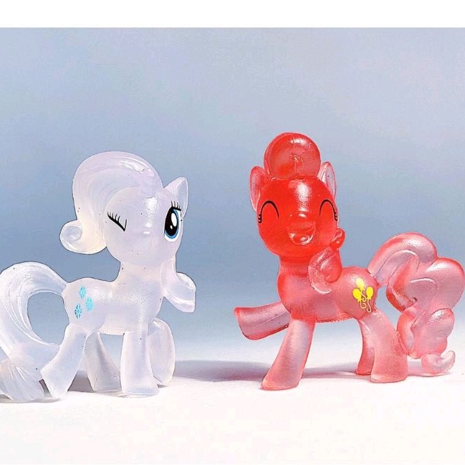 Mô hình Ngựa Pony nhựa trong phát sáng đèn led chính hãng