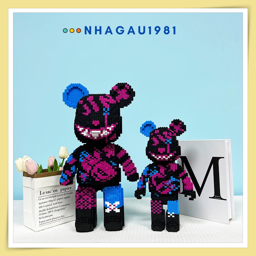 Đồ Chơi Lắp Ráp Gấu Bearbrick Cỡ Lớn 35cm 50cm Tặng Kèm Búa Inox Lắp Ráp Shop Nhagau1981