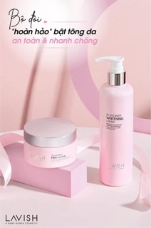 Combo kem tắm trắng lavish h baby