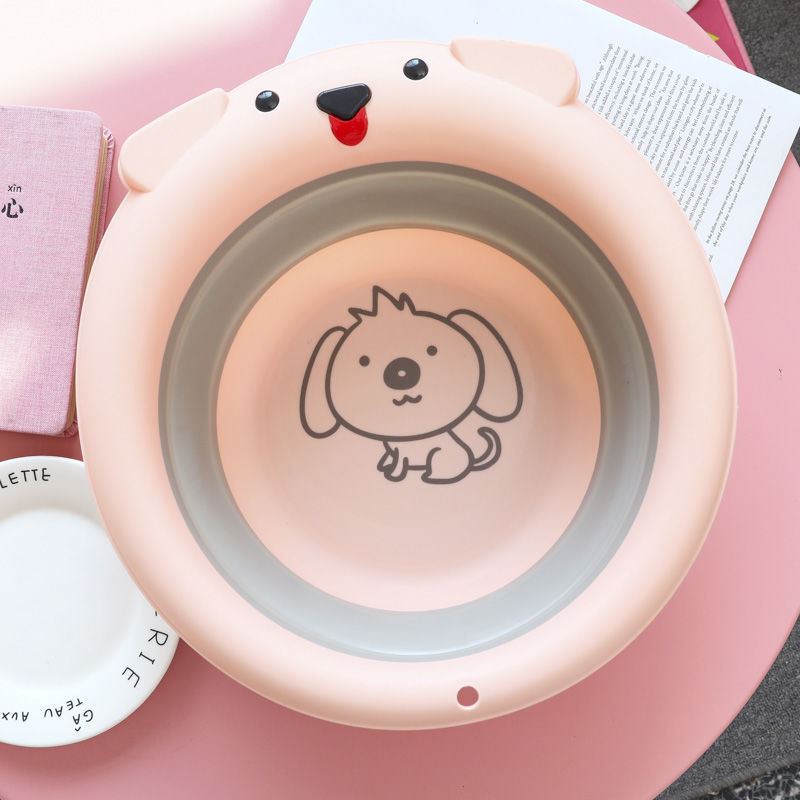 Chậu Rửa Mặt Gấp Gọn Cho Bé Yoota Baby Chất Liệu Silicol Cao Cấp 34cm Hình Gấu Đáng Yêu