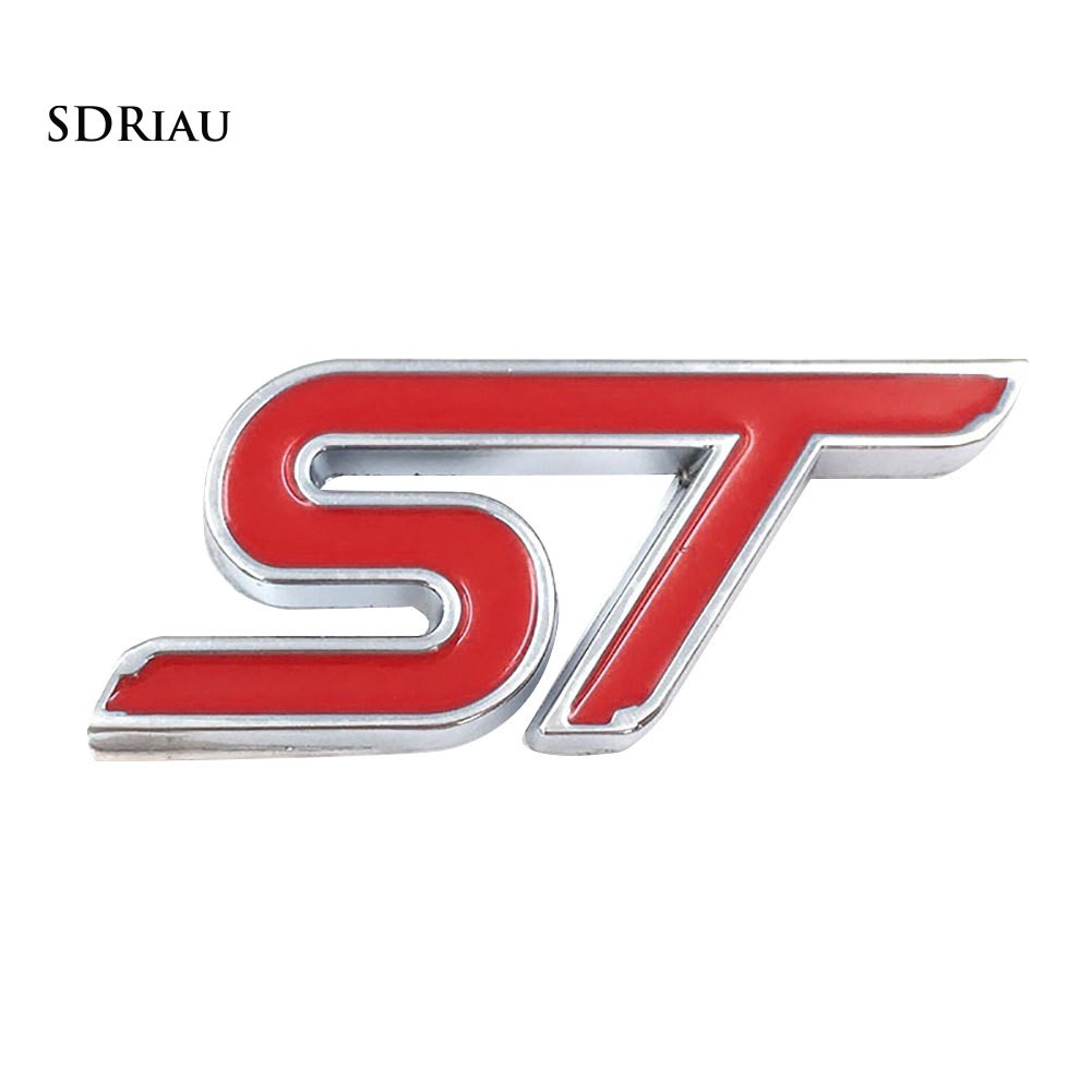 Miếng dán logo chữ ST 3D trang trí cho xe hơi Ford Focus Fiesta Mondeo