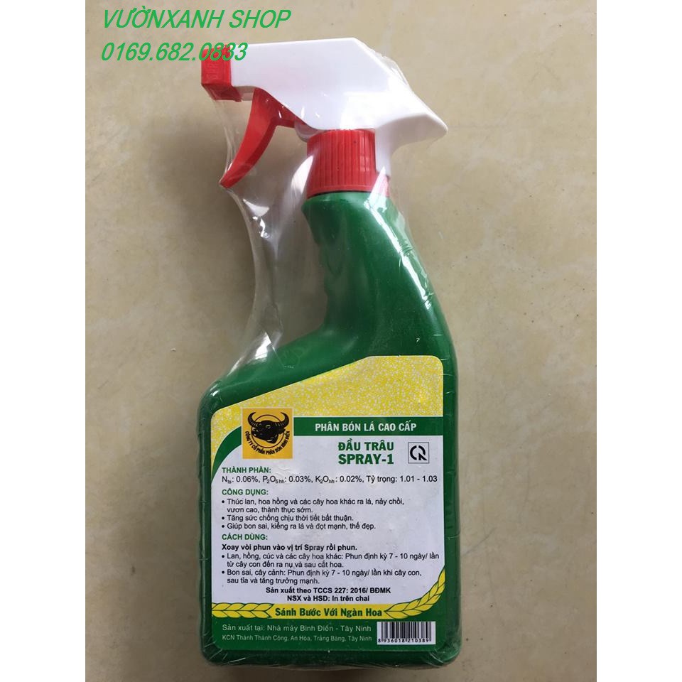 Phân bón Đầu Trâu pha sẵn dạng xịt 500ml - [ Sỉ Lẻ ]