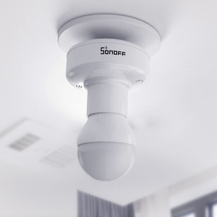 Đui đèn điều khiển từ xa wifi Sonoff SlampherR2, công suất 450W/2A, kết nối qua ứng dụng Ewelink - Bảo hành 6 tháng