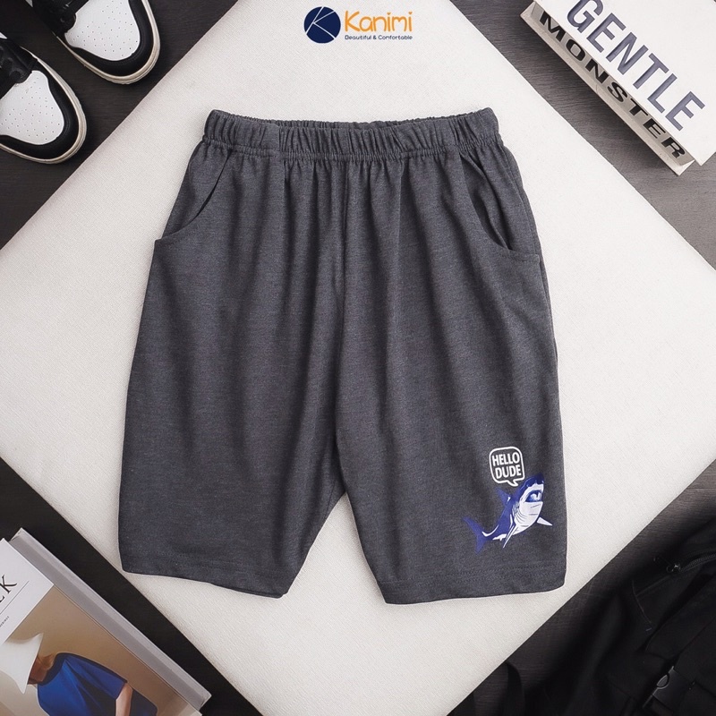 Quần short XK thun cotton cho bé trai 1-7T