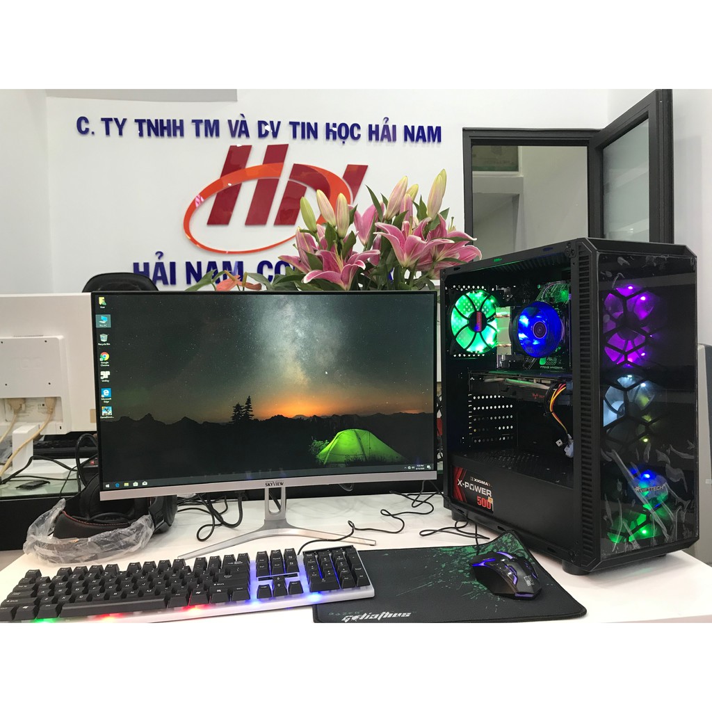 máy tính chơi game (HNC-IN4) core i3-10100/ GTX 1650 oc/ màn 24inch | BigBuy360 - bigbuy360.vn