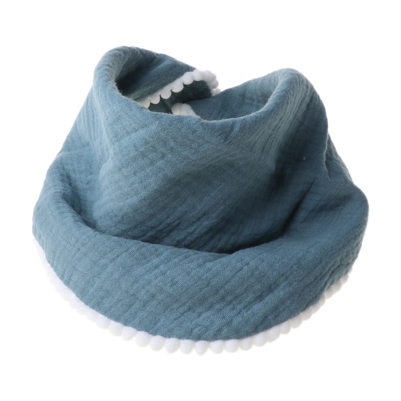 Yếm Ăn Cotton Hai Lớp Hình Tam Giác Dễ Thương Cho Bé