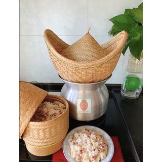 [Hàng Nhập Khẩu] Bộ Chõ Hấp Xôi Lào, Thái Có Nắp Đậy, Kèm Típ Đựng, Loại Dày, Bền, Hấp Xôi Nhanh Chín, Mềm, Dẻo Ngay